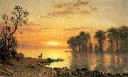 Albert Bierstadt Deer and River oil on canvas